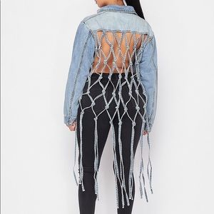 NEW Denim Shirt with Back Tassels